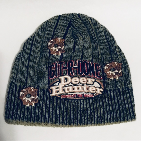 Larry the Cable Guy Other - Deer Hunter Beanie Green Git R Done Hat Cap